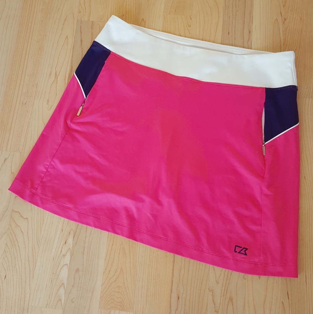 Cutter & Buck pink white & black athletic skort